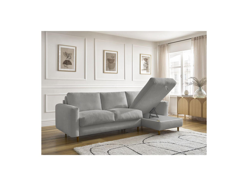 Cocoone - Sofá esquinero reversible convertible nuevo con apertura rápida - Tejido liso