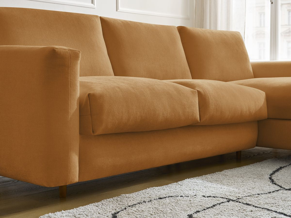 Cocoone - Sofá esquinero reversible convertible nuevo con apertura rápida - Tejido liso