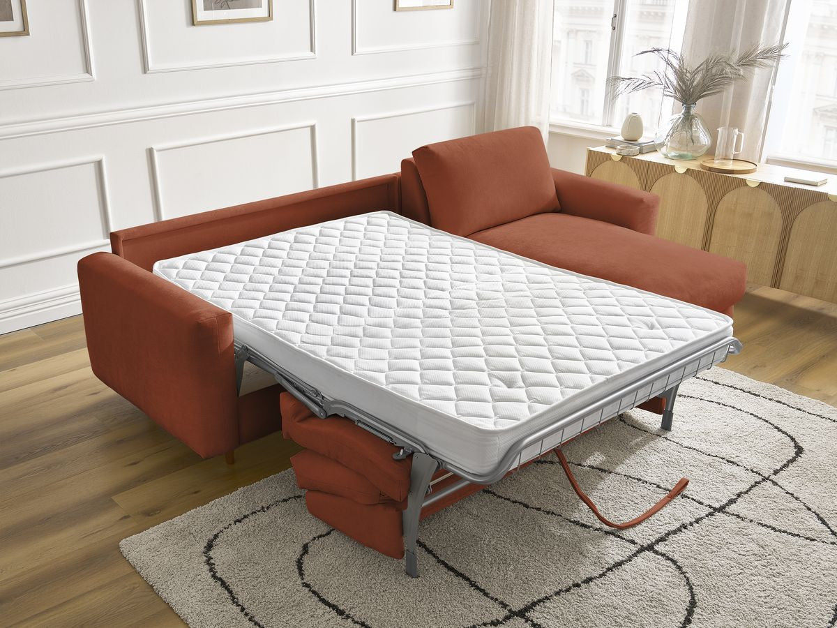 Cocoone - Sofá esquinero reversible convertible nuevo con apertura rápida - Tejido liso