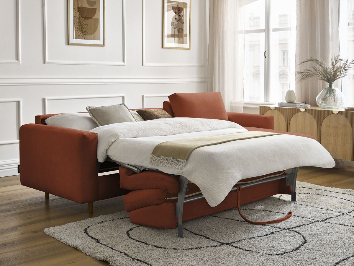 Cocoone - Sofá esquinero reversible convertible nuevo con apertura rápida - Tejido liso