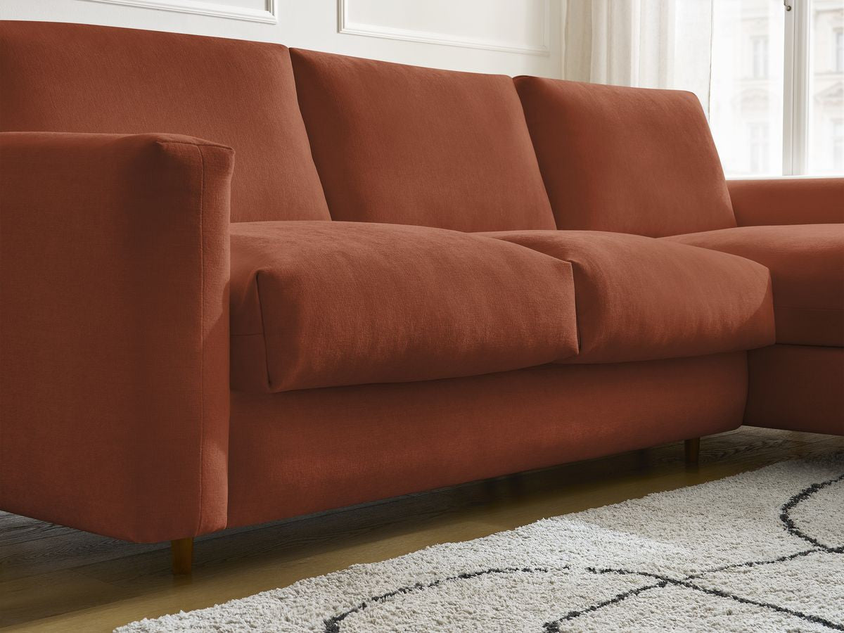Cocoone - Sofá esquinero reversible convertible nuevo con apertura rápida - Tejido liso