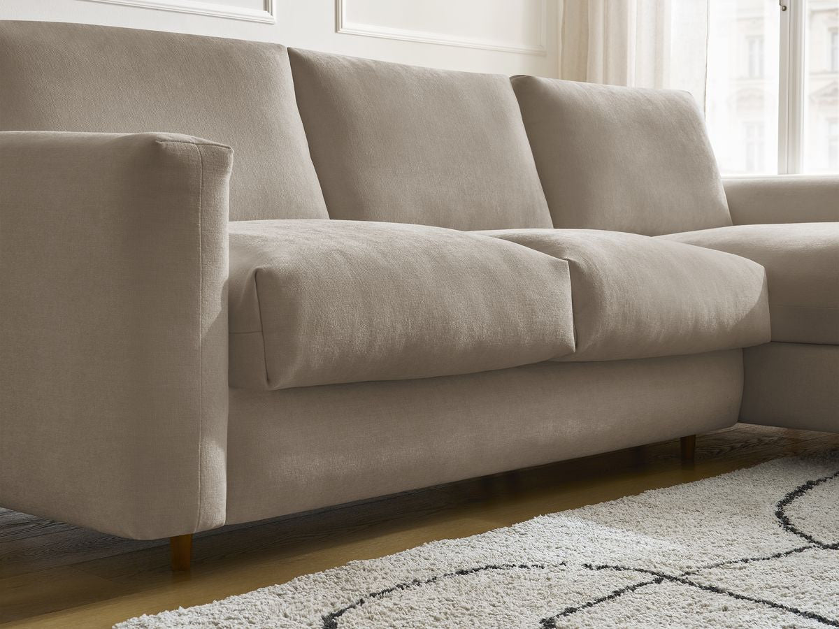 Cocoone - Sofá esquinero reversible convertible nuevo con apertura rápida - Tejido liso