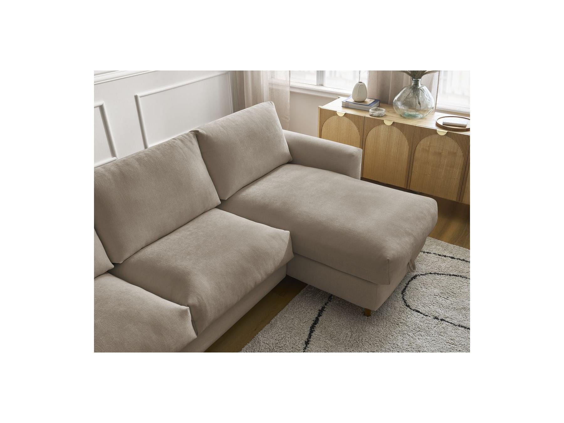 Cocoone - Sofá esquinero reversible convertible nuevo con apertura rápida - Tejido liso