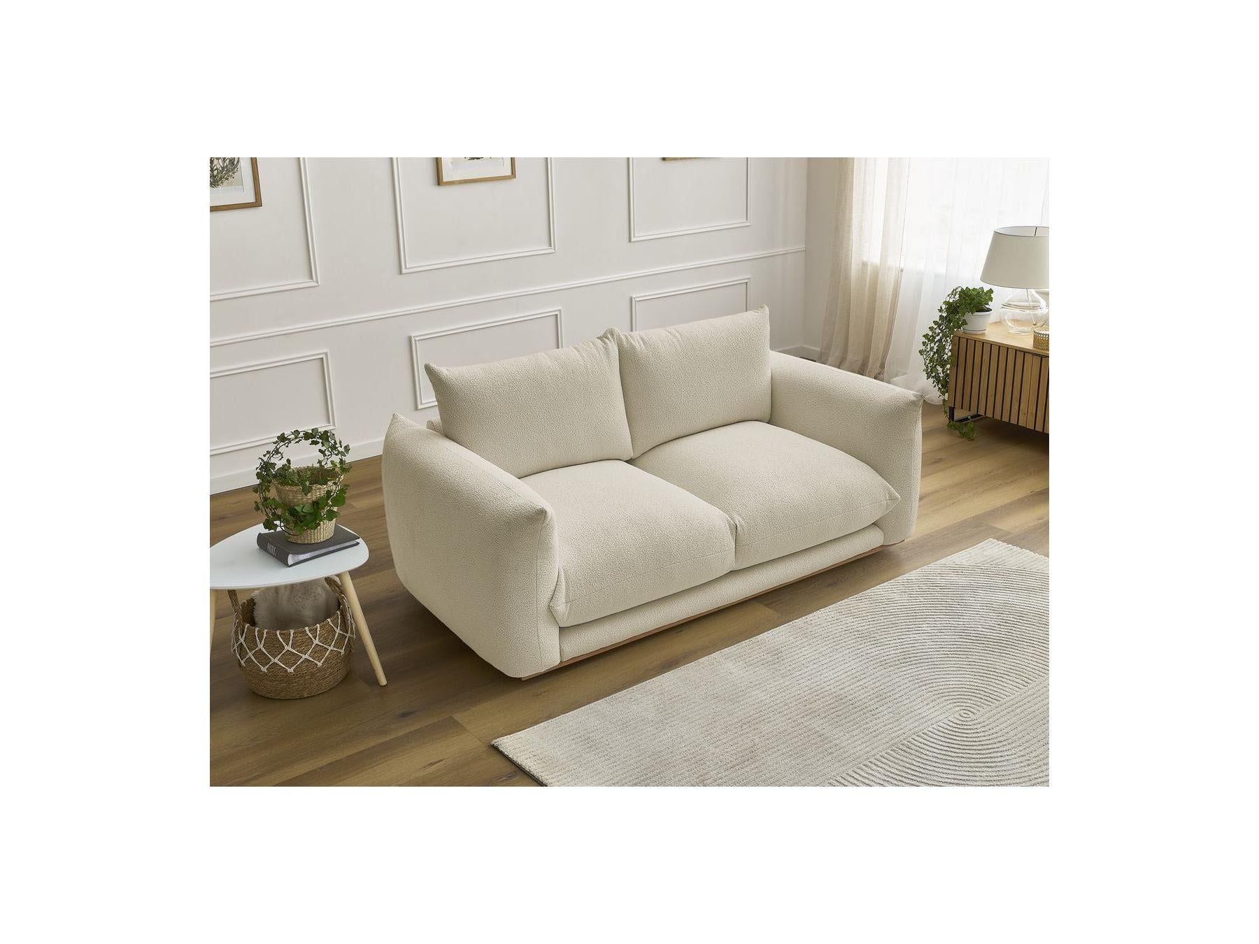 Ernest - Fixed Straight 2-Seater Sofa - Bouclé Fabric