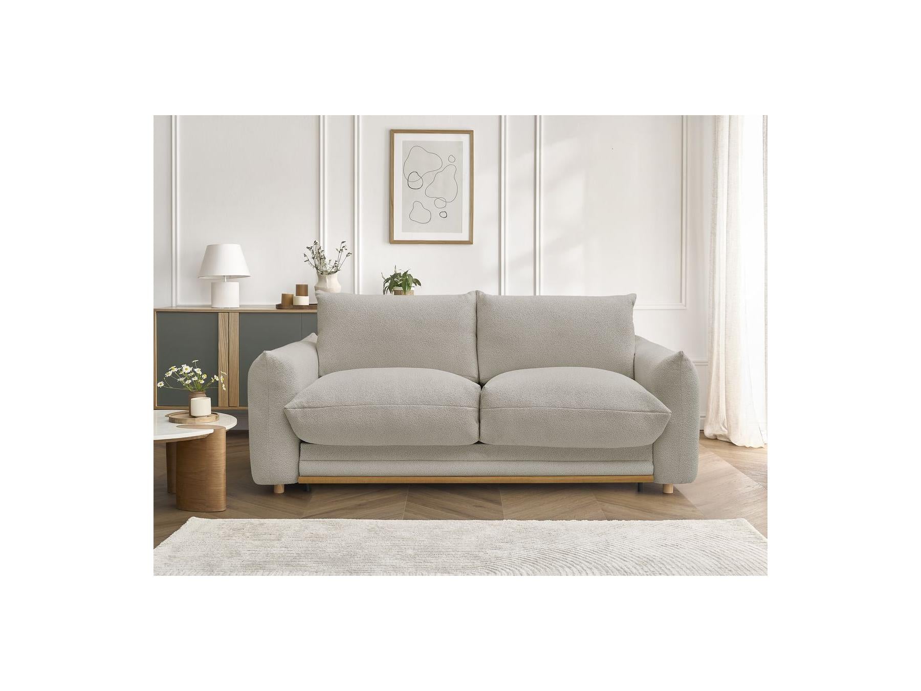 Ernest - Fixed Straight 2-Seater Sofa - Bouclé Fabric