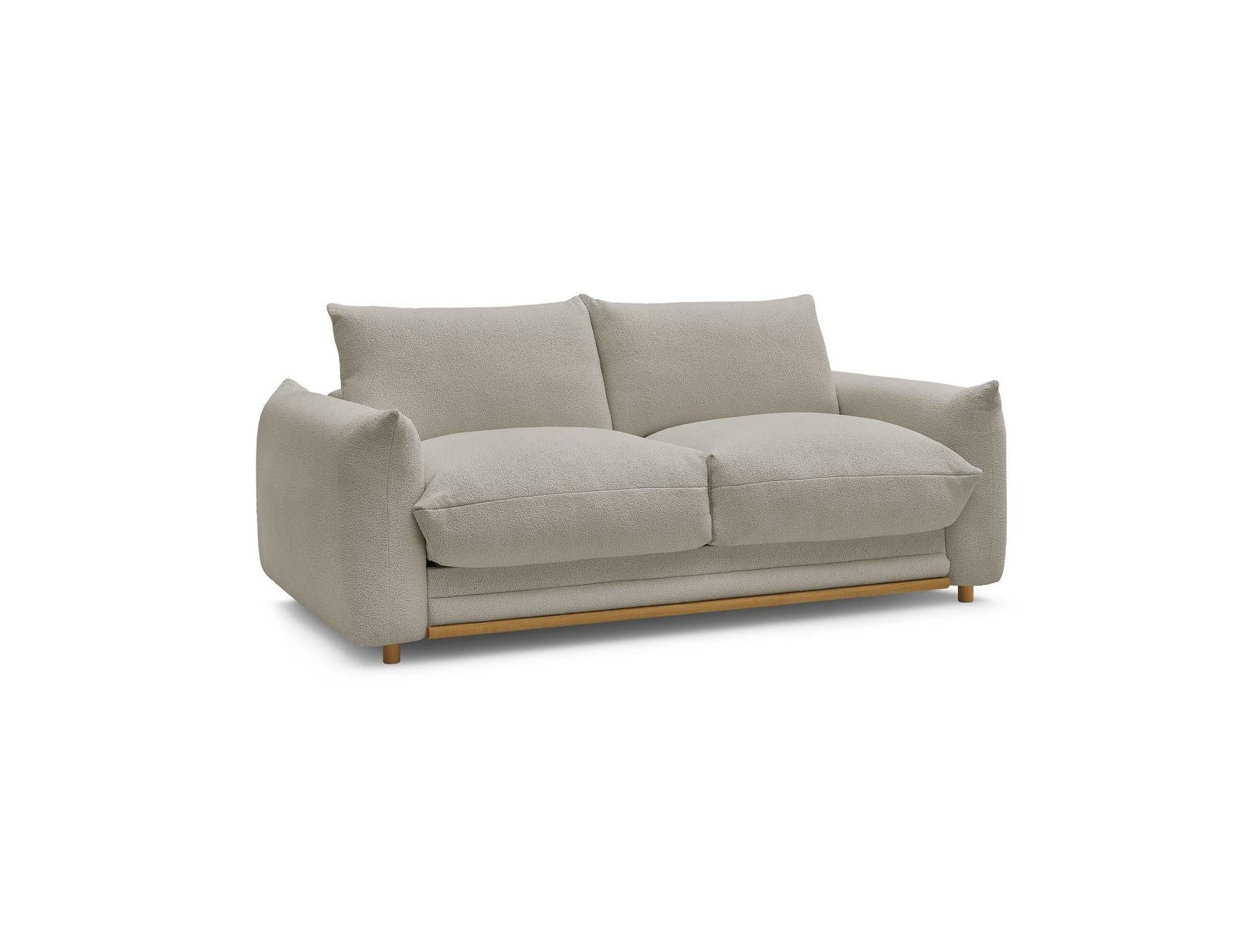 Ernest - Canapé Droit Convertible 3 Places - Tissu Bouclette