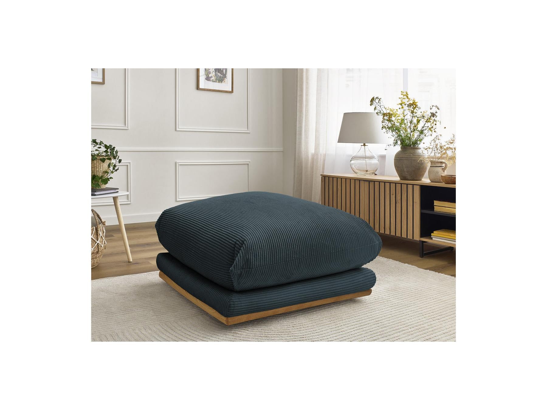 Ernest - Pouf - Tissu Velours Côtelé
