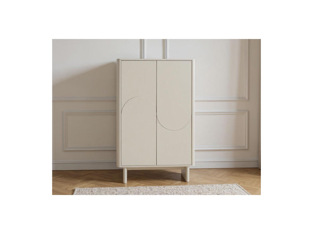 Esteban - Aparador alto de 2 puertas - Formas geométricas