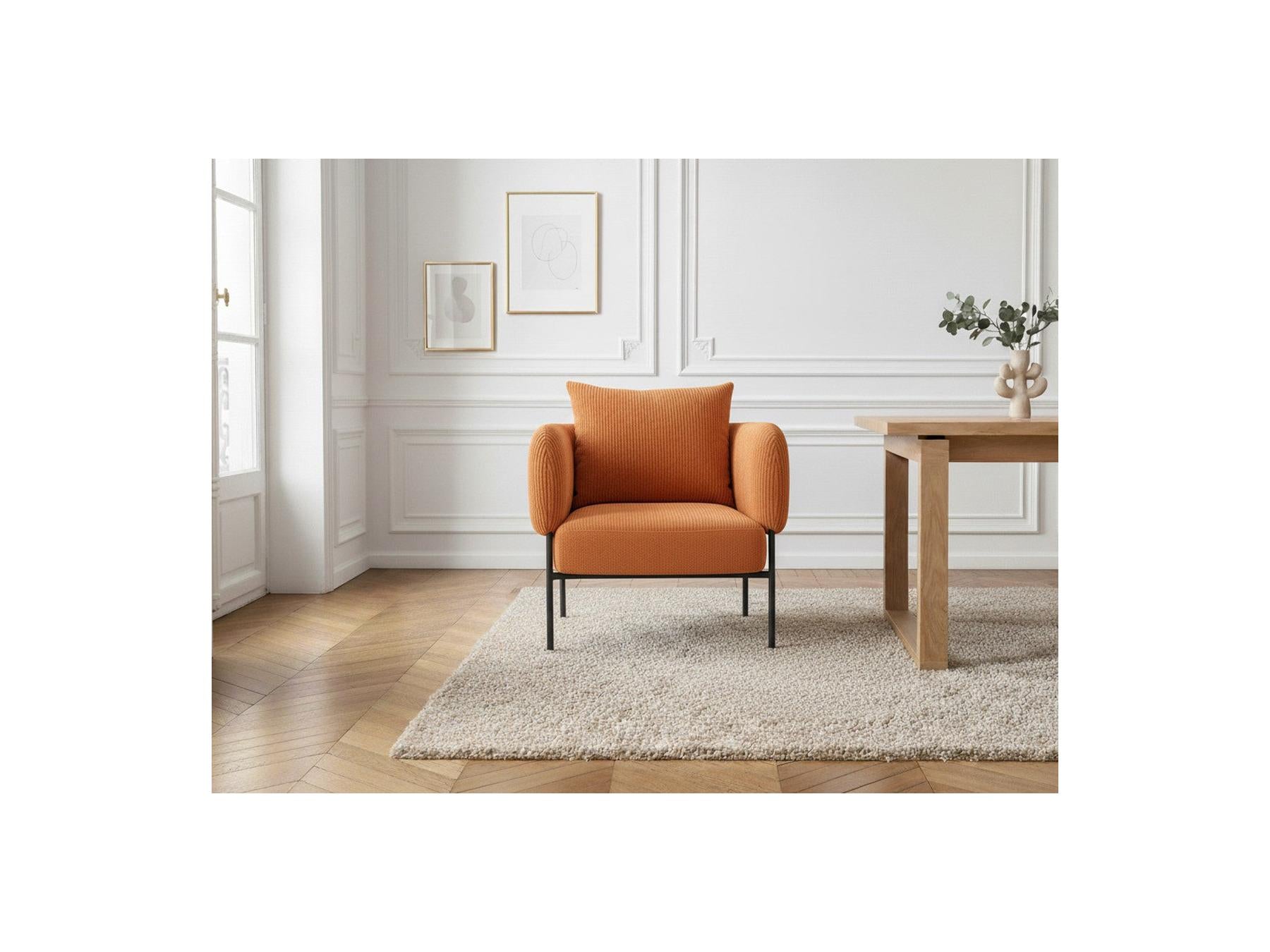 Gabin - Sillón de mesa - Tejido de pana