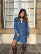 Marion Long Sleeve Denim Dress
