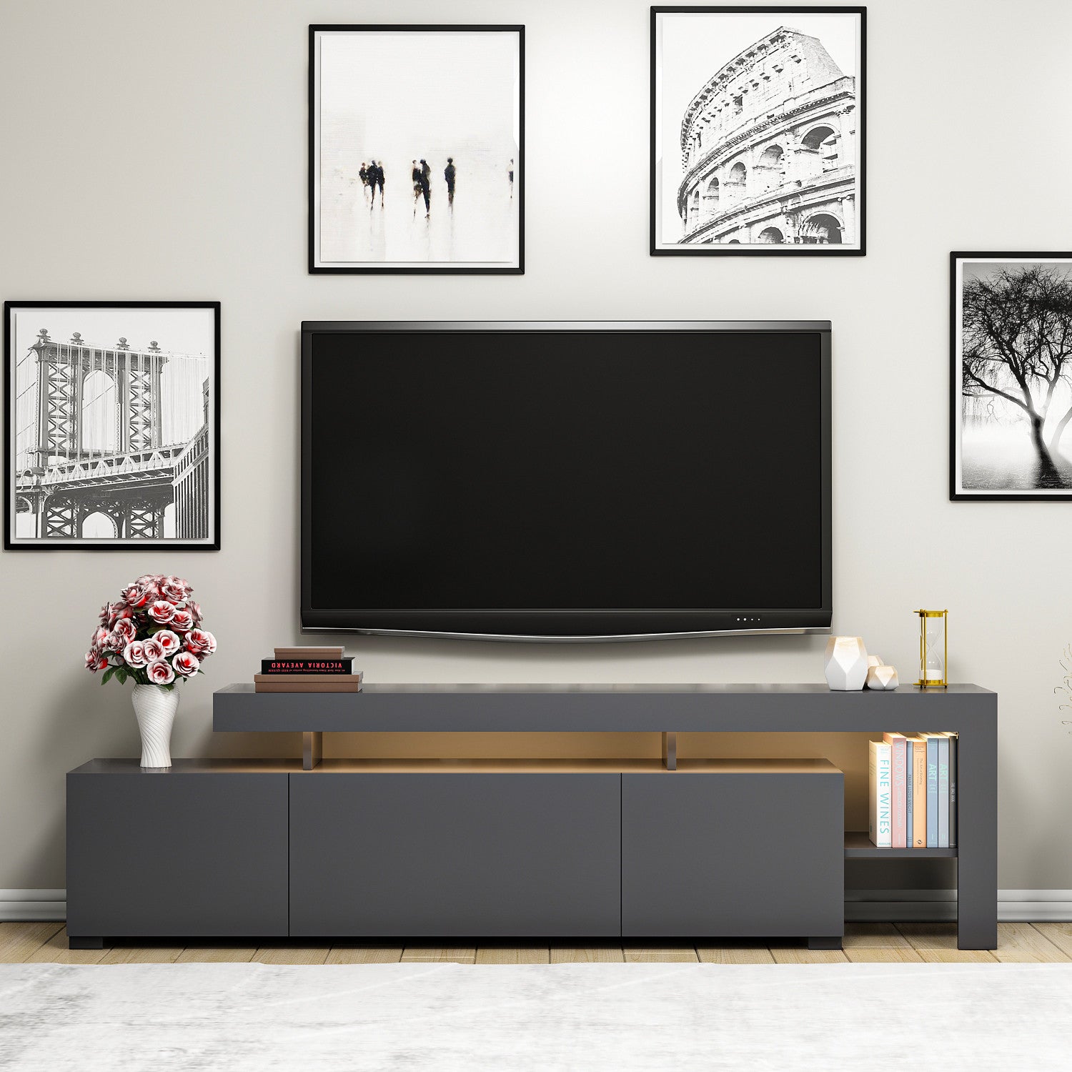 Meubles Tv Beliz - Anthracite