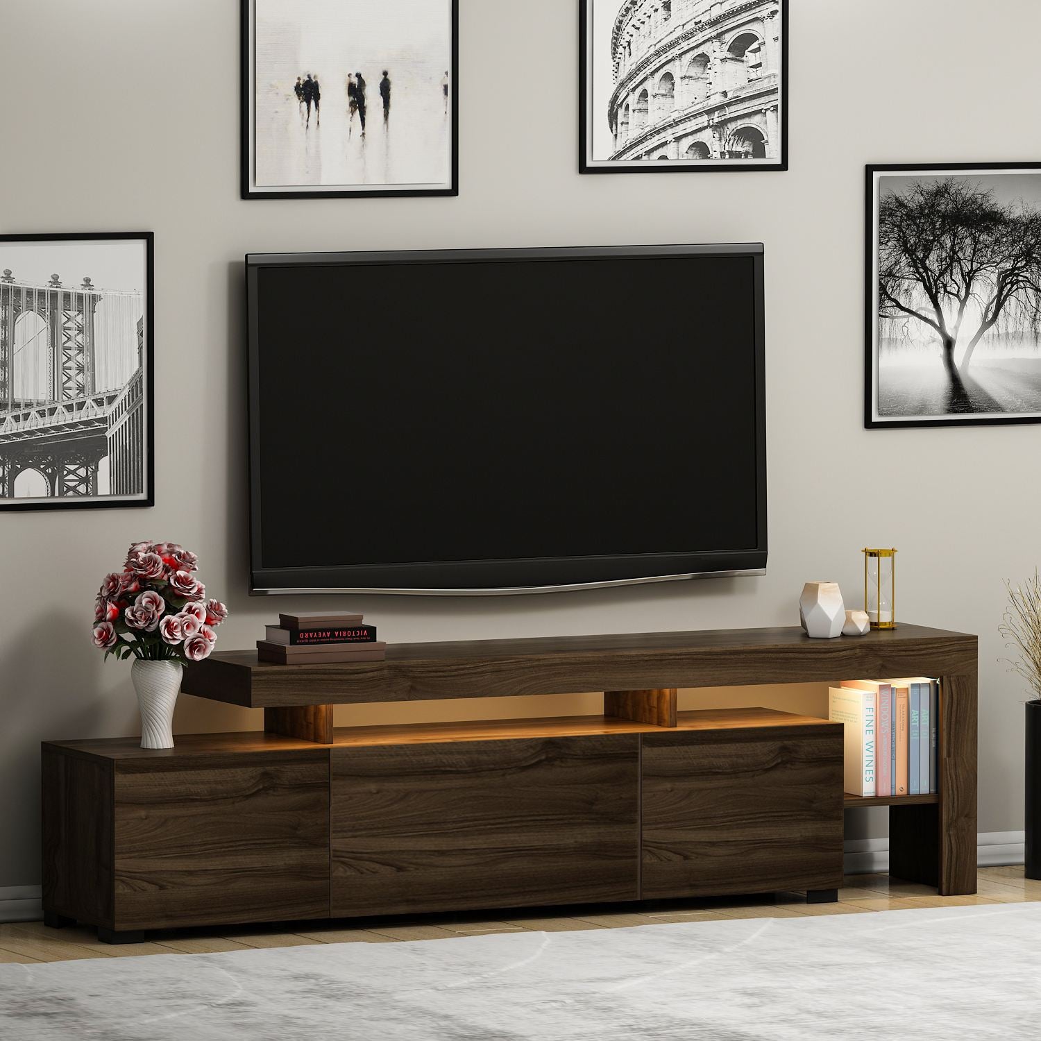 Meubles Tv Beliz - Noyer