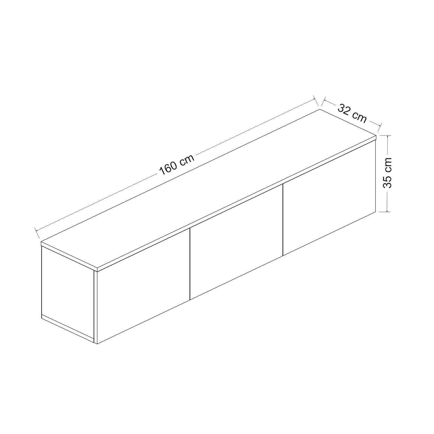 Muebles de TV Néon Lumineux - Antracita