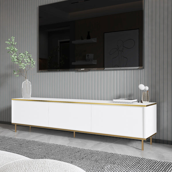 Meuble Tv Imaj - Blanc / Doré