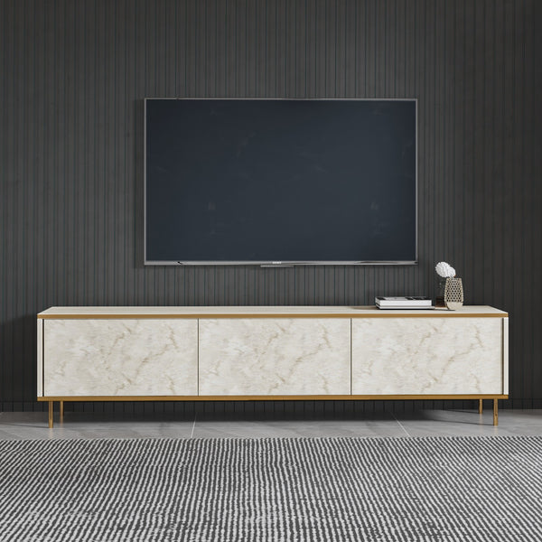 Mueble de TV Imaj - Travertino / Dorado