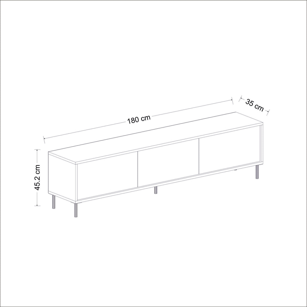 Meubles Tv Imaj - Travertin / Doré