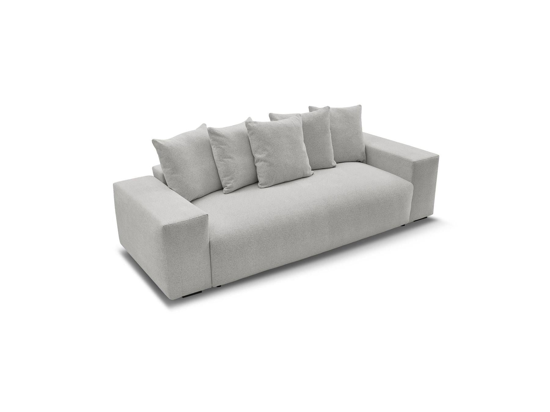 Voltaire - Fixed Straight 3-Seater Sofa - Heathered Fabric