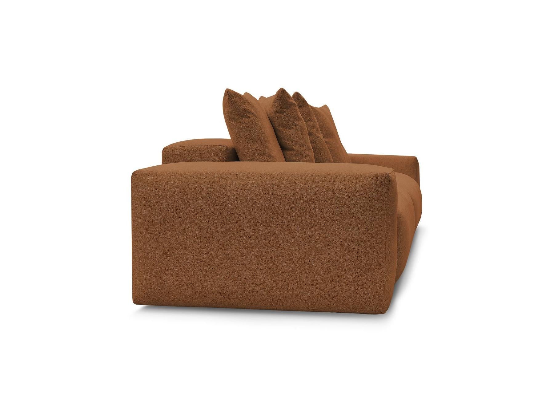 Voltaire - Canapé Droit Fixe 4 Places - Tissu Chiné
