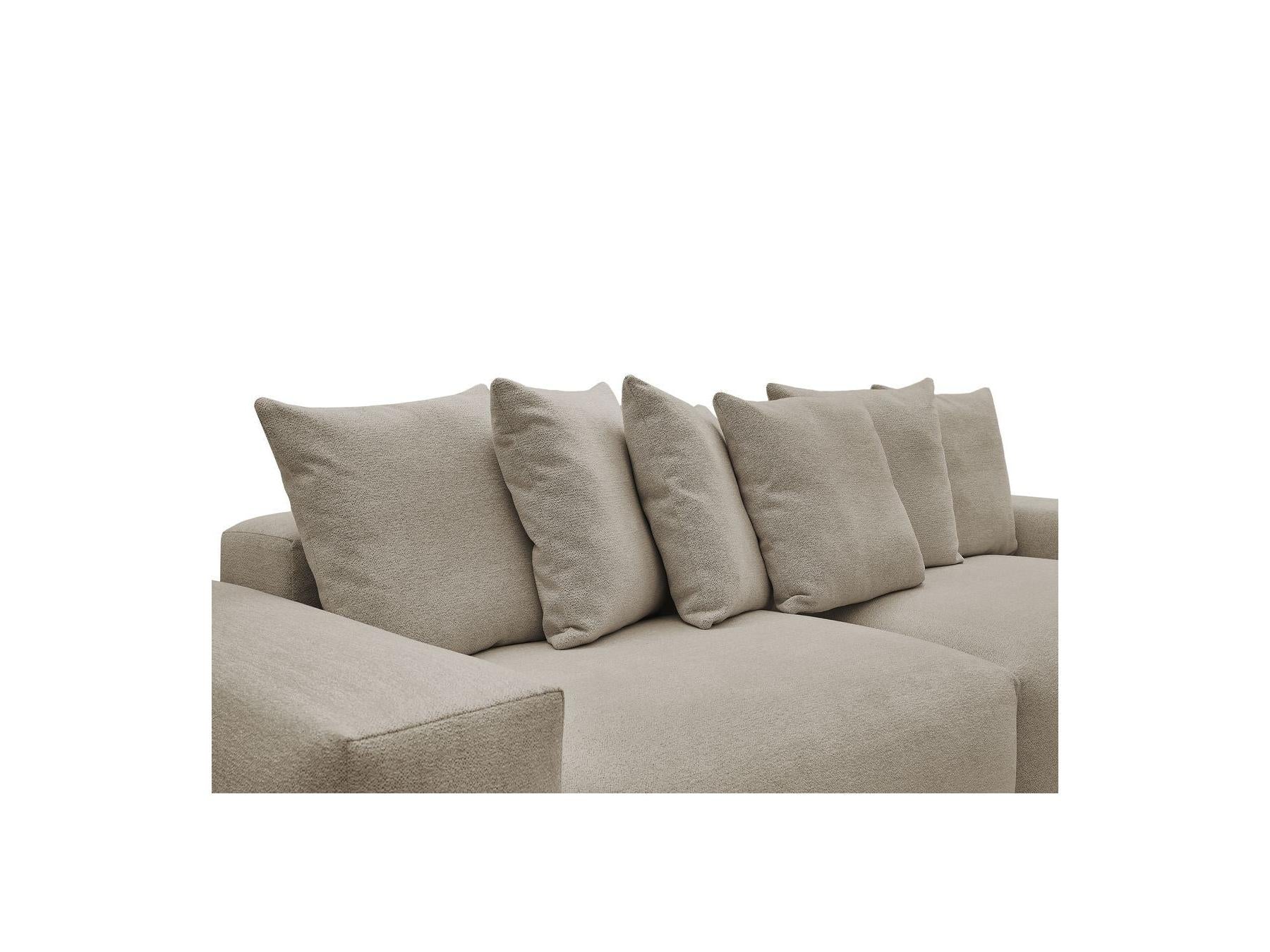 Voltaire - Canapé Droit Fixe 4 Places - Tissu Chiné
