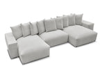 Voltaire - Fixed Panoramic Sofa - Mottled Fabric