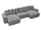 Voltaire - Fixed Panoramic Sofa - Mottled Fabric