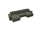 Voltaire - Fixed Panoramic Sofa - Mottled Fabric