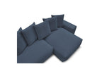 Voltaire - Canapé D'Angle Convertible Réversible Coffre - Tissu Chiné
