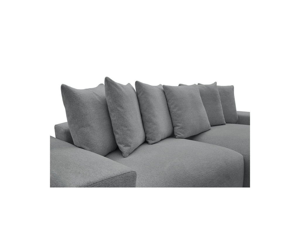 Voltaire - Canapé D'Angle Convertible Réversible Coffre - Tissu Chiné