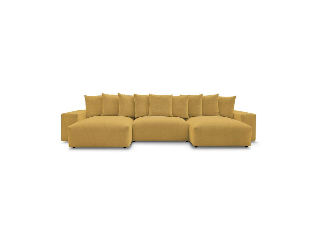 Voltaire - Sofá panorámico convertible con arcón - Tejido jaspeado