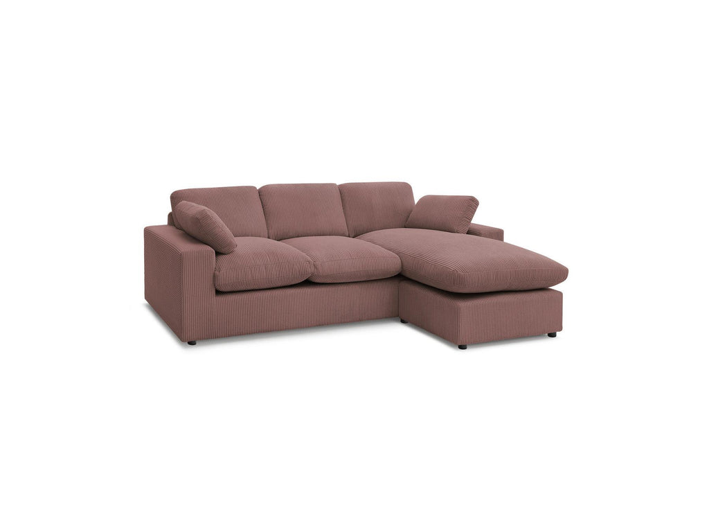 Belair - Sofá esquinero fijo compacto reversible - Pana