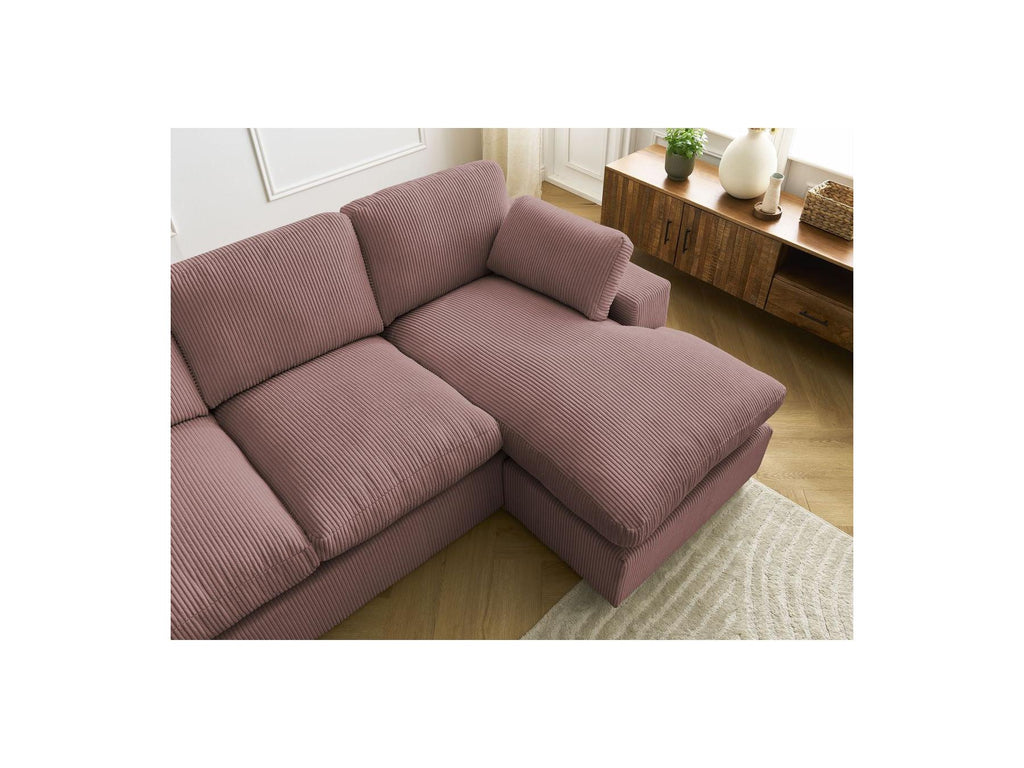 Belair - Sofá esquinero fijo compacto reversible - Pana
