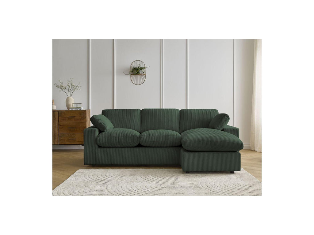 Belair - Sofá esquinero fijo compacto reversible - Pana