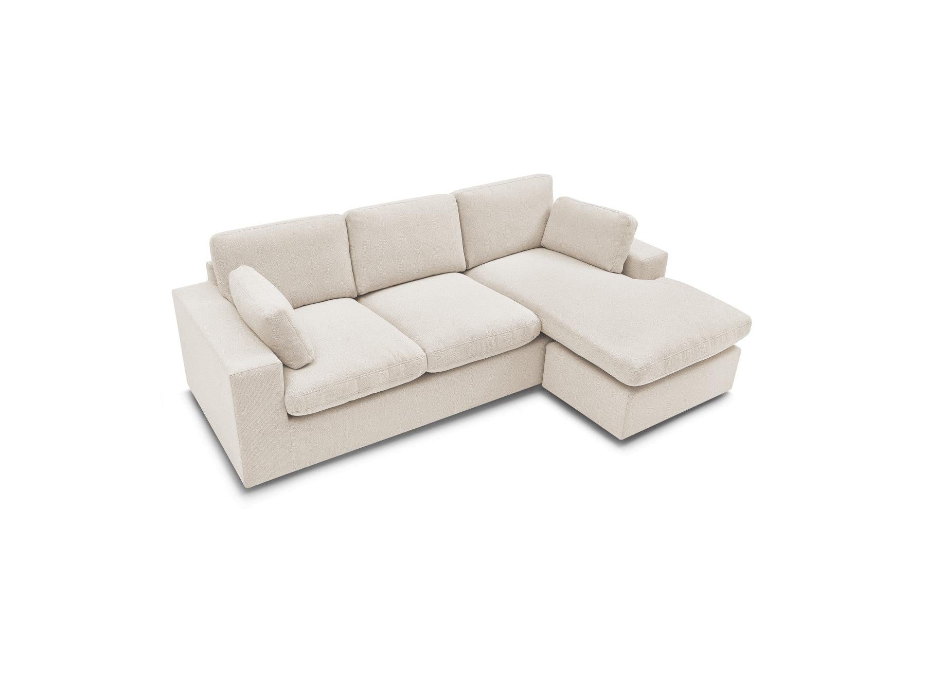 Belair - Sofá esquinero fijo reversible compacto - Tejido