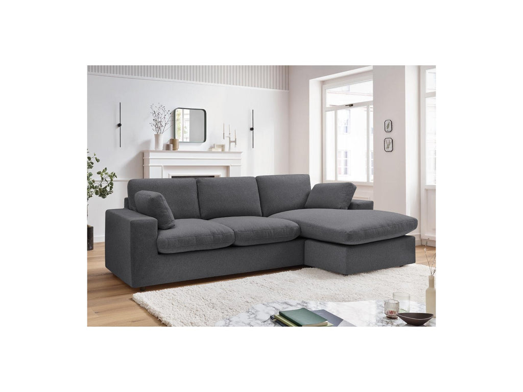 Belair - Sofá esquinero fijo reversible compacto - Tejido