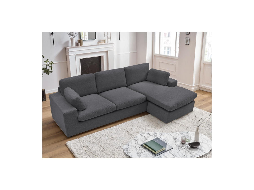 Belair - Sofá esquinero fijo reversible compacto - Tejido