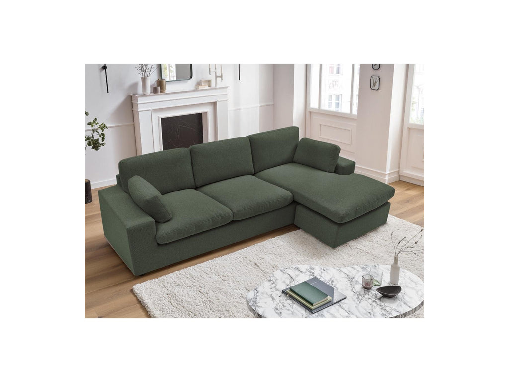 Belair - Sofá esquinero fijo reversible compacto - Tejido