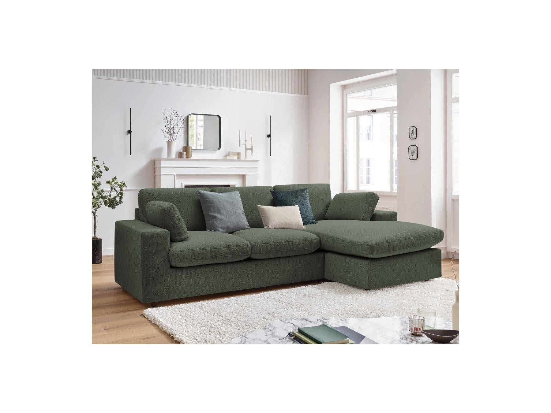 Belair - Sofá esquinero fijo reversible compacto - Tejido