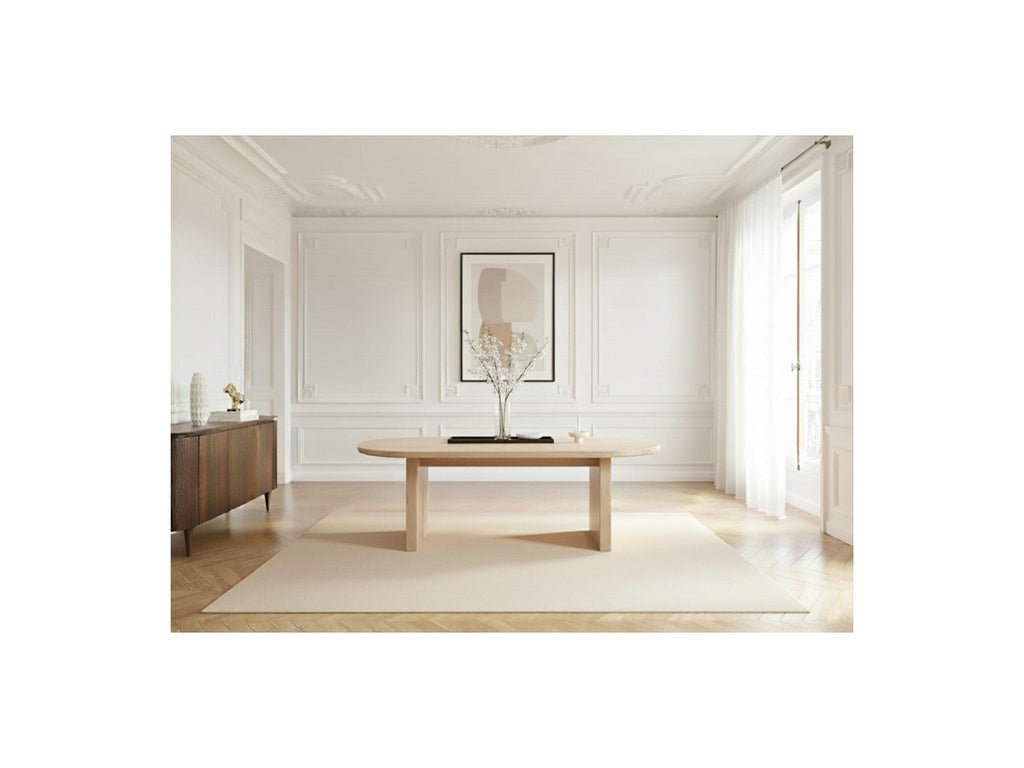 Pablo - Mesa de comedor ovalada - Chapa de nogal