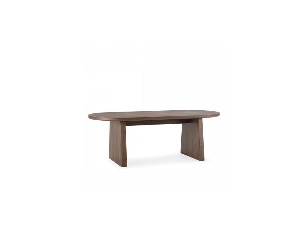 Pablo - Mesa de comedor ovalada - Chapa de nogal