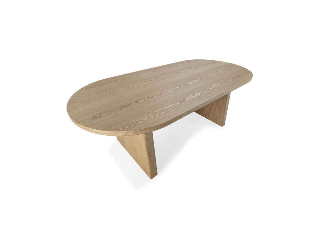 Pablo - Mesa de comedor ovalada - Chapa de nogal