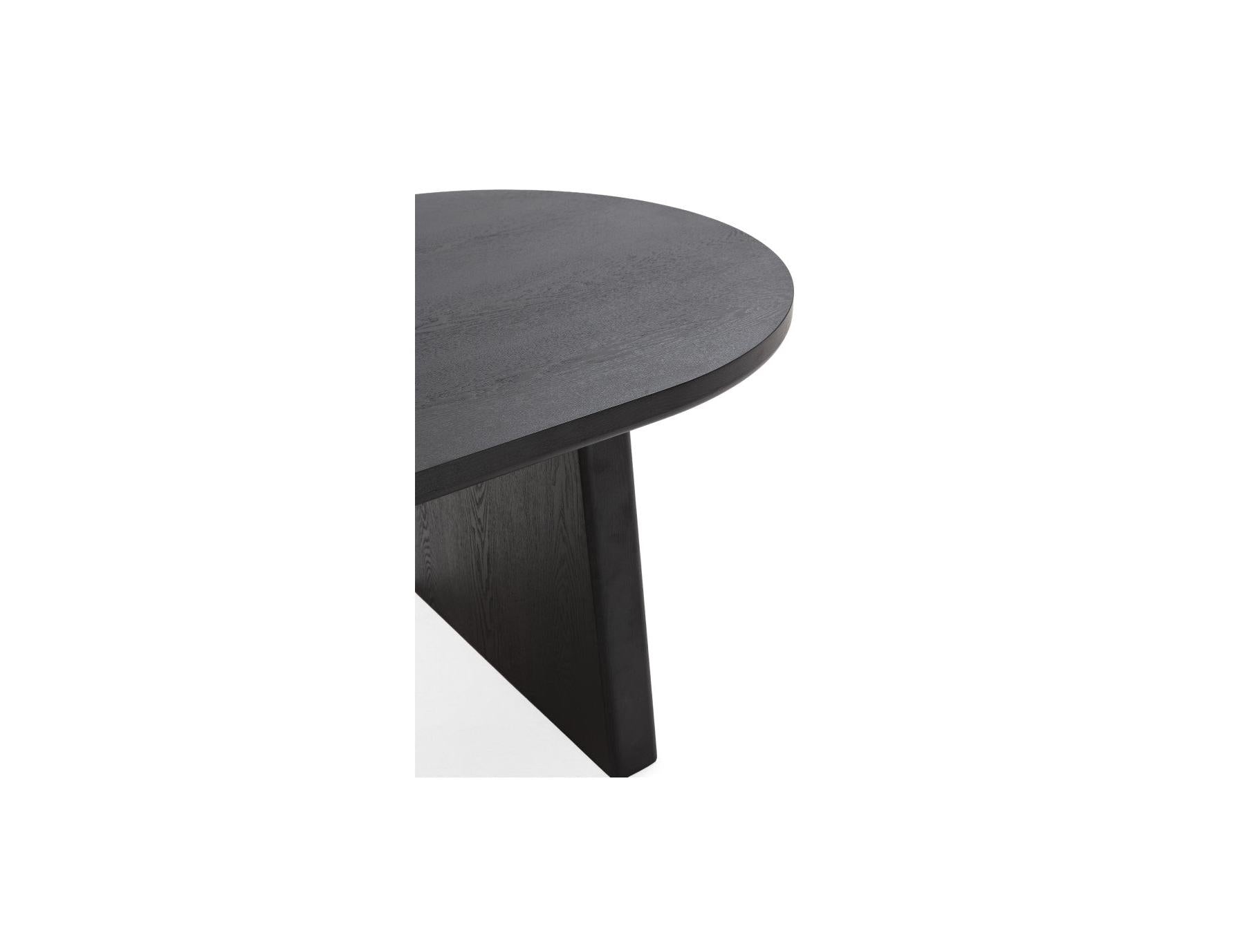 Pablo - Mesa de comedor ovalada - Chapa de nogal