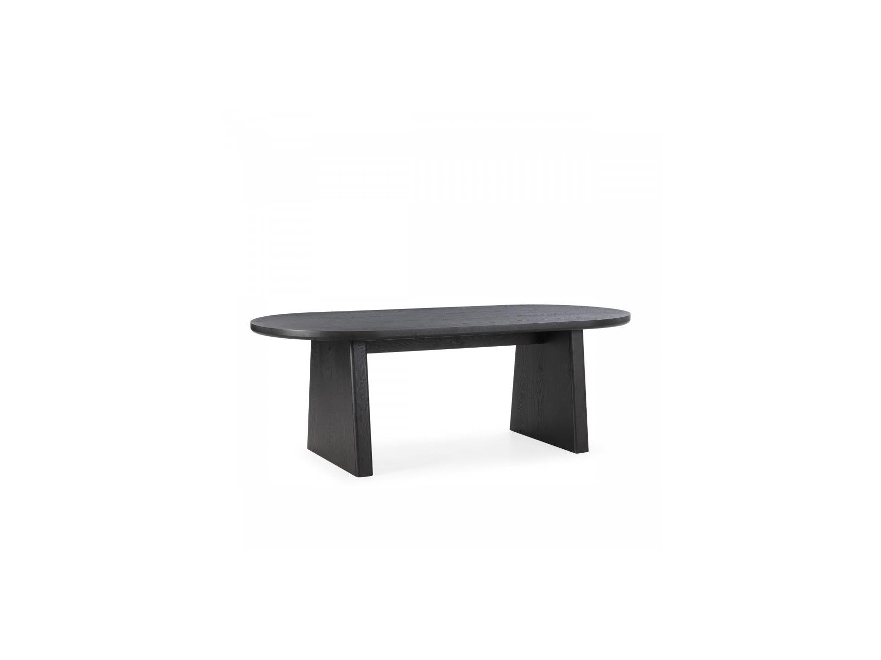 Pablo - Mesa de comedor ovalada - Chapa de nogal