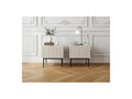 Kasha - Set of 2 Bedside Tables with Drawer - Black Legs