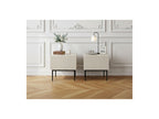 Kasha - Set of 2 Bedside Tables with Drawer - Black Legs
