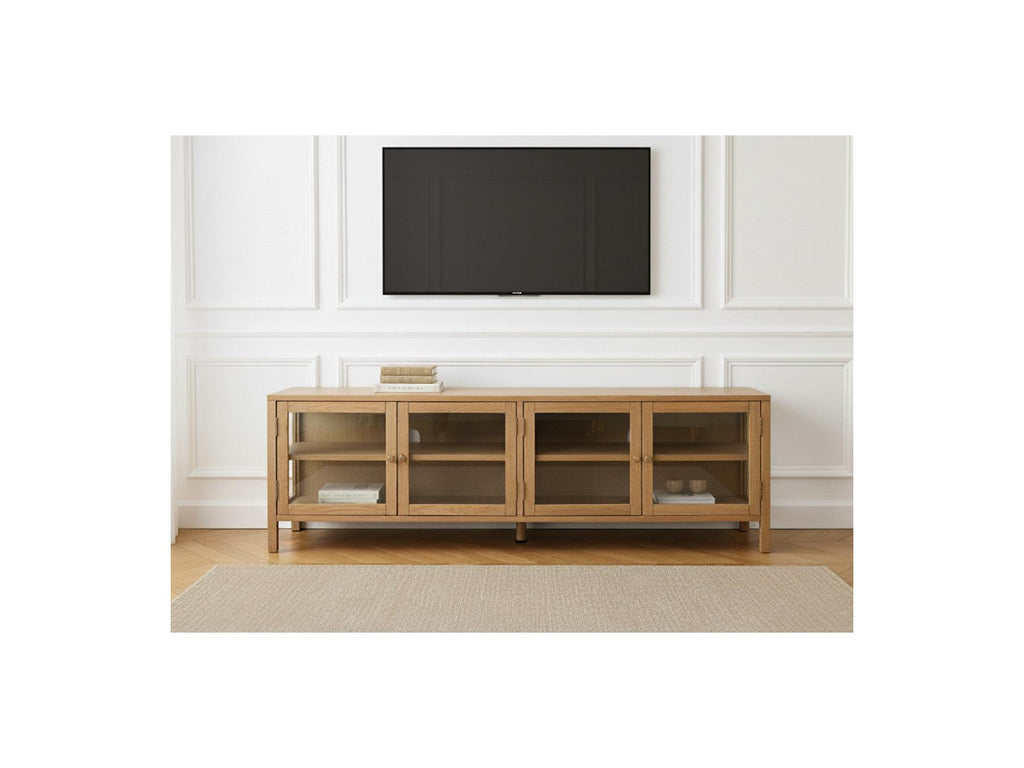 Carmen - Mueble de TV con 4 puertas - Chapa de roble macizo
