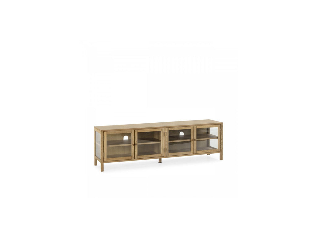 Carmen - Mueble de TV con 4 puertas - Chapa de roble macizo