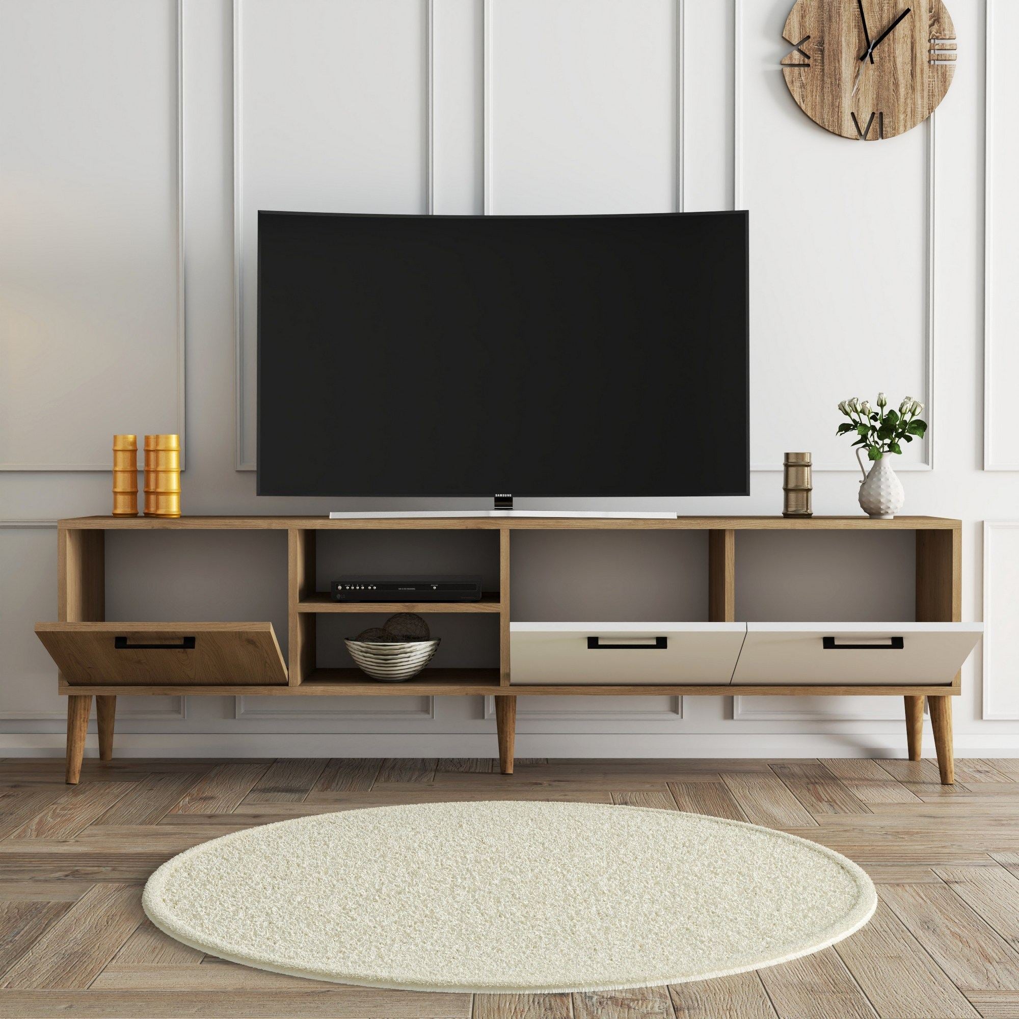 Meubles Tv Exxen - Chêne / Blanc