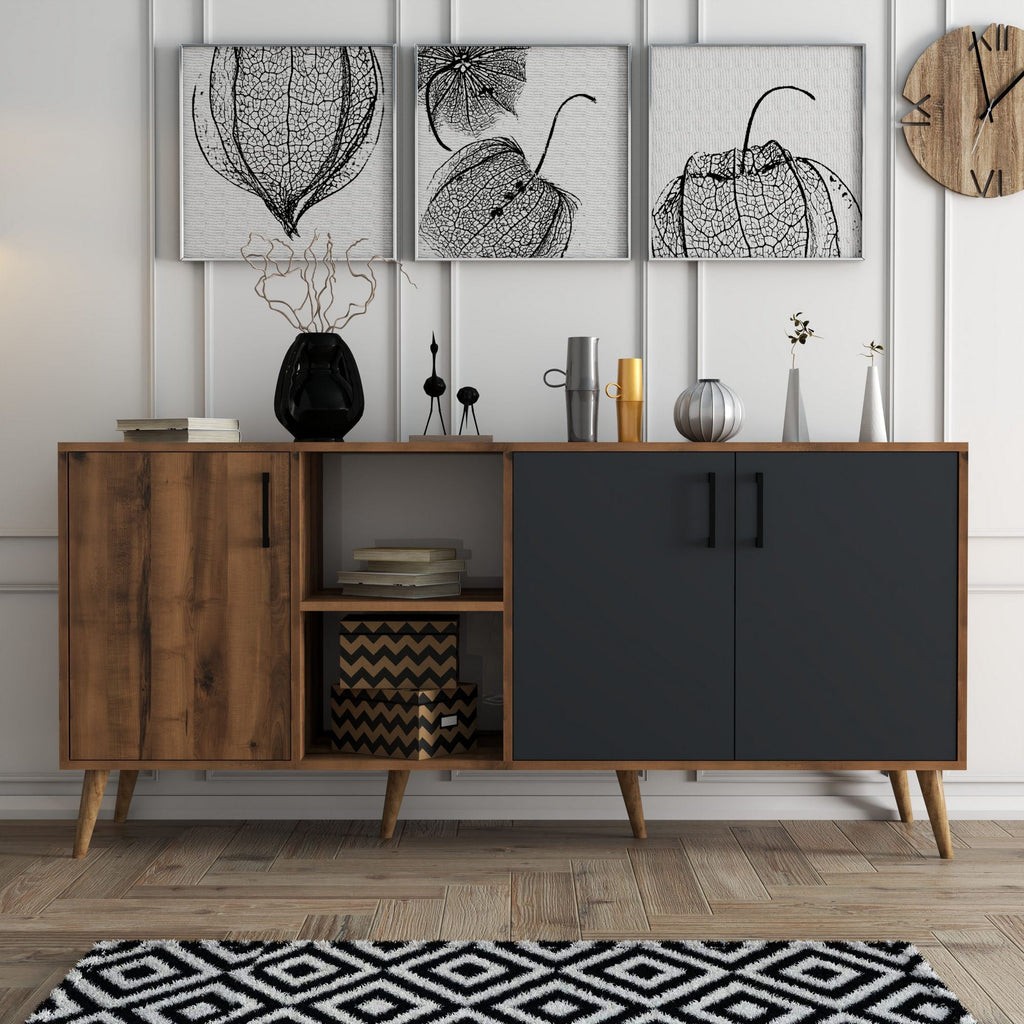 Consoles Exxen - Noyer / Anthracite
