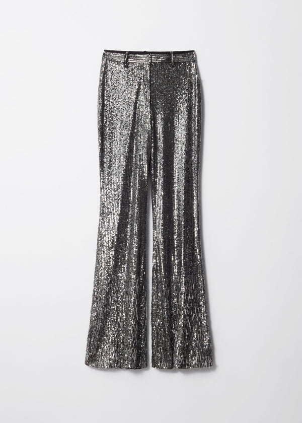 St Cher Sequin Trousers. - Gray
