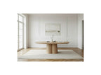 Sugiton - Mesa de comedor redonda extensible de 130 a 180 cm con chapa de roble macizo